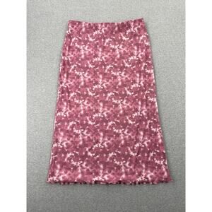 Urban Social Nordstrom Skirt Womens L Pink Ditsy Mesh Side Slit Abstract Artsy